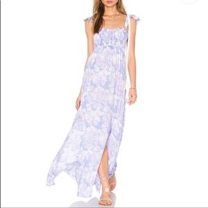 Tiare Hawaii Hollie Maxi Dress NWT Revolve Pink & Purple Print BEAUTIFUL!